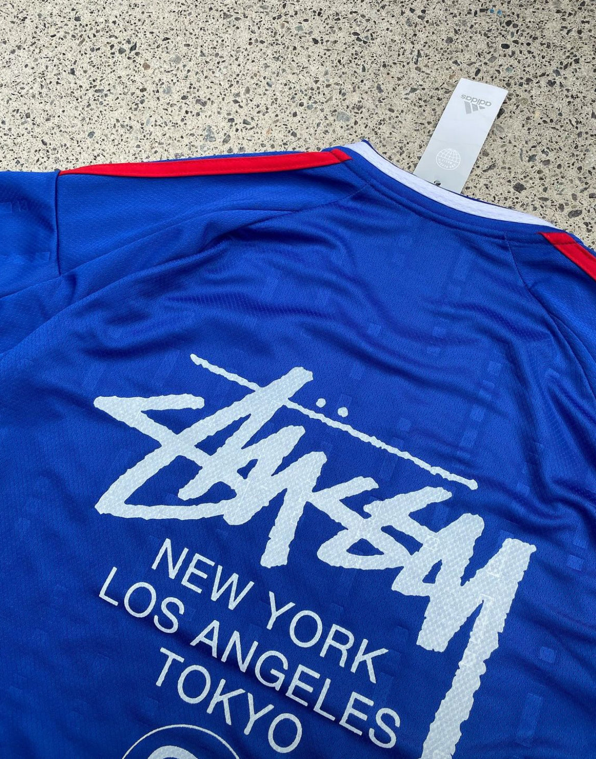 ITALIË X STUSSY - JERSEY BLAUW